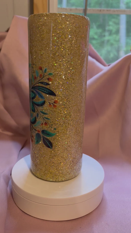 20oz floral tumbler